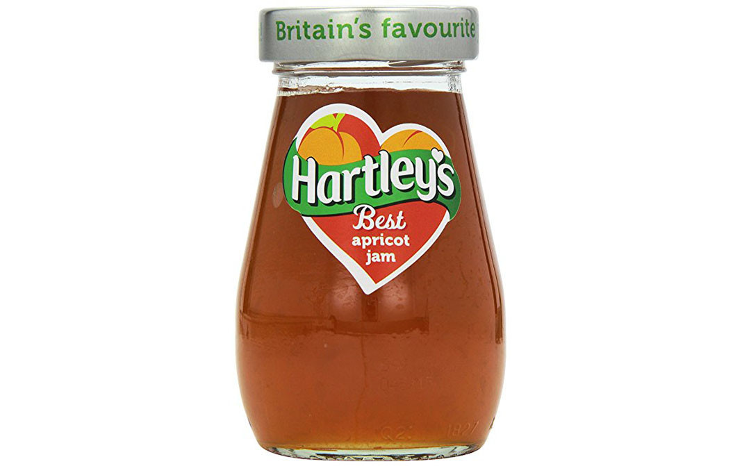 Hartley's Best Apricot Jam    Glass Jar  340 grams